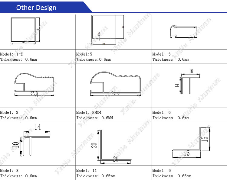 aluminium kitchen profile