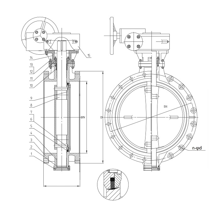 Injap Rama-rama Flanged