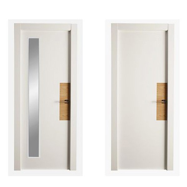 Simple White Interior Bedroom Solid Wood Door