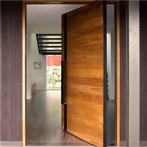 Modern Exterior Cherry Wood Pivot Entry Door for home