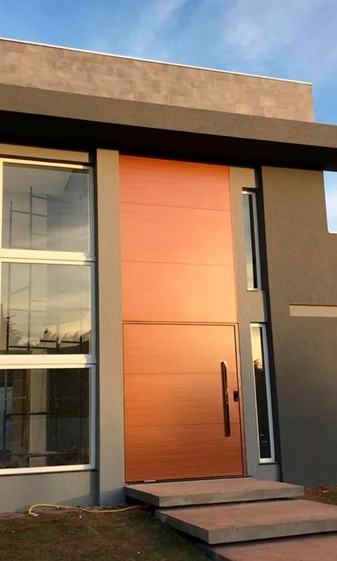 Big huge metal steel frame aluminum pivot entrance door for villa