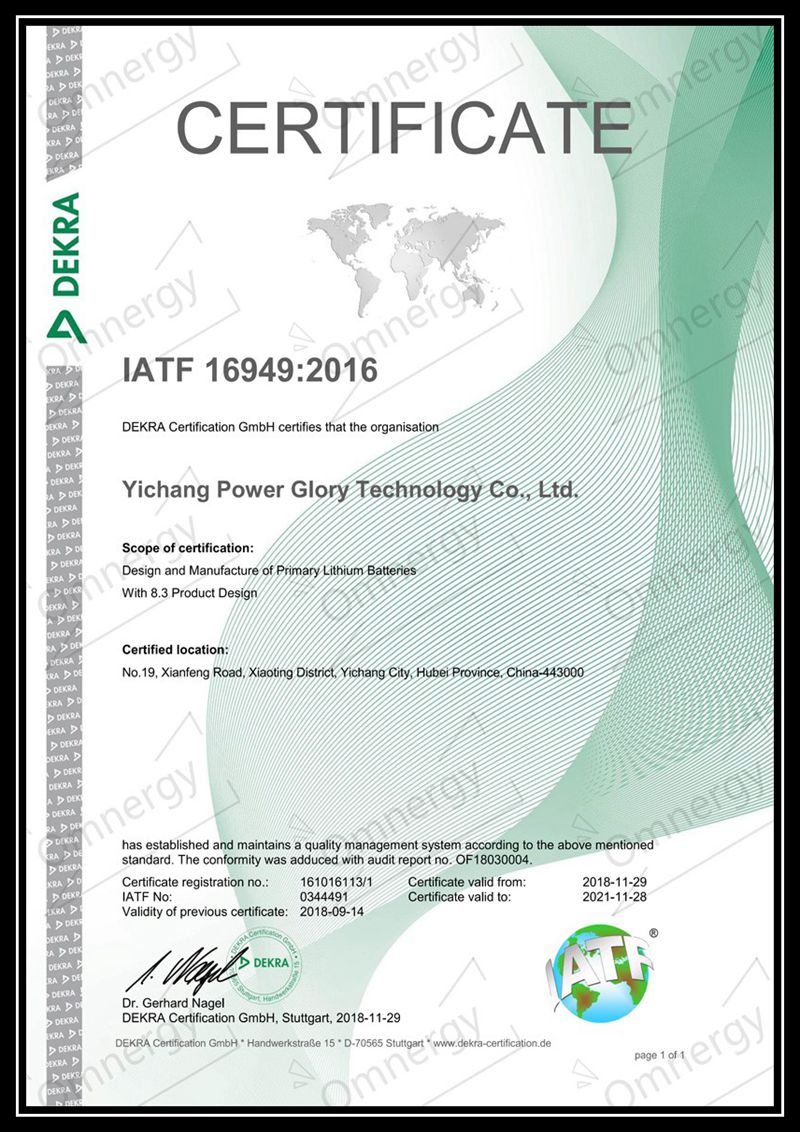 CR Lithium Manganese Dioxide Batteries BR Lithium Fluorocarbon