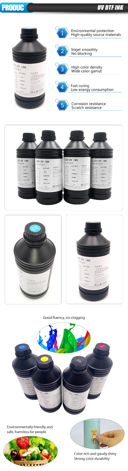 Supply Uv Dtf Ink For A Flatbed Printer Sticker Wholesale Factory