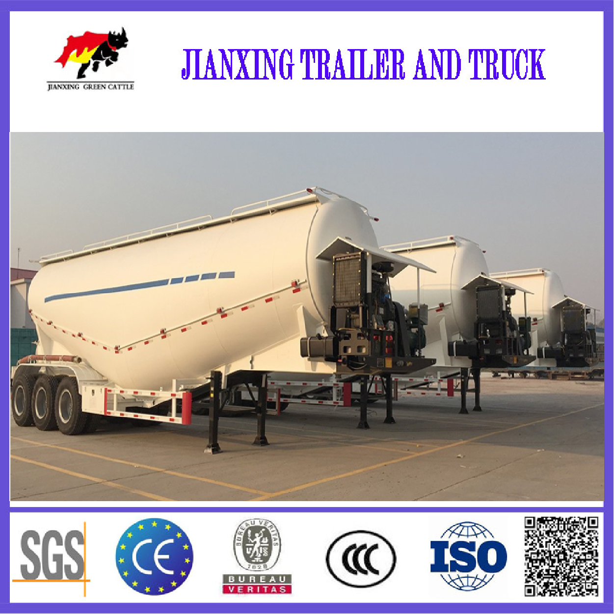 Supply Pneumatic Dry Bulk Cement Silo Tank Semi Trailer Wholesale