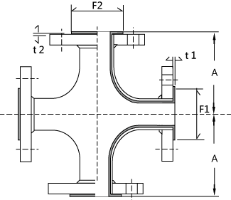 PTFE steel lining standard four links