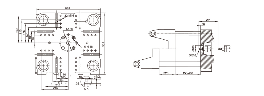 Variable injection molding machine