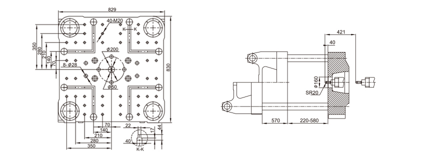 Máy ép phun biến thiên 250Ton