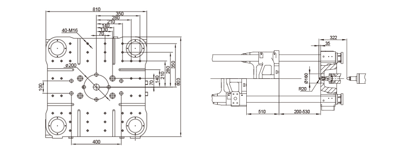 200 Ton Variable injection molding machine