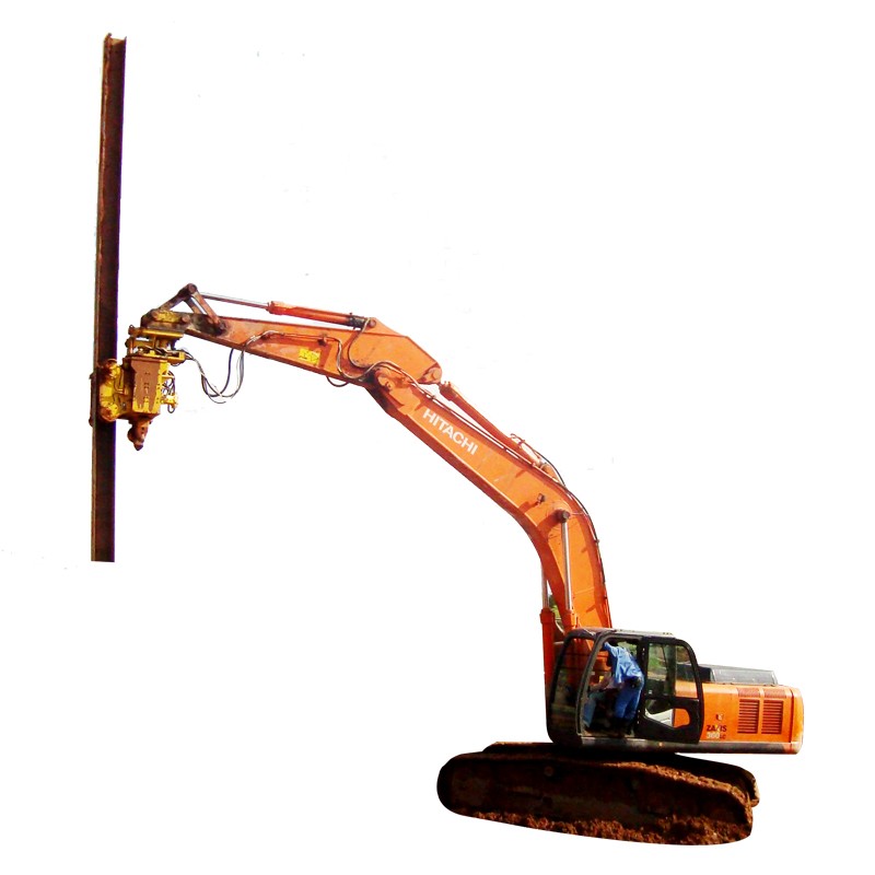 Side Grip Excavator Getaran Pile Drivers Hammer