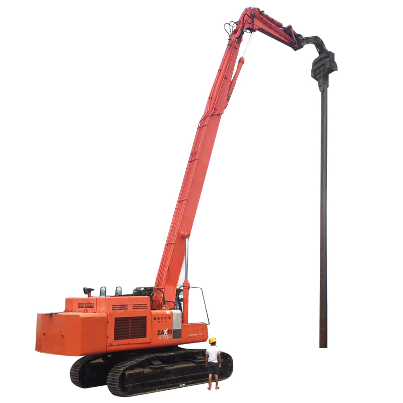 Ang KN250 hydraulic excavator ay naka-mount na vibro pile driver martilyo