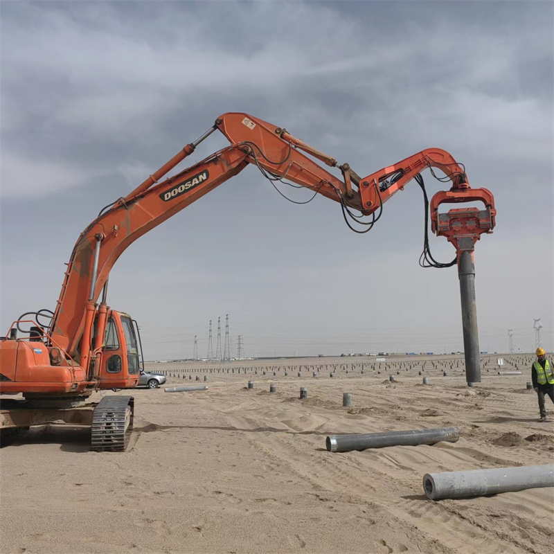 35ton excavator mount vibrator sheet pile hammer