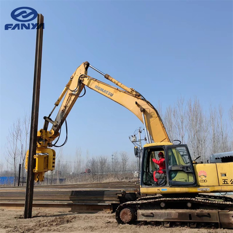 side grip sheet pile driver