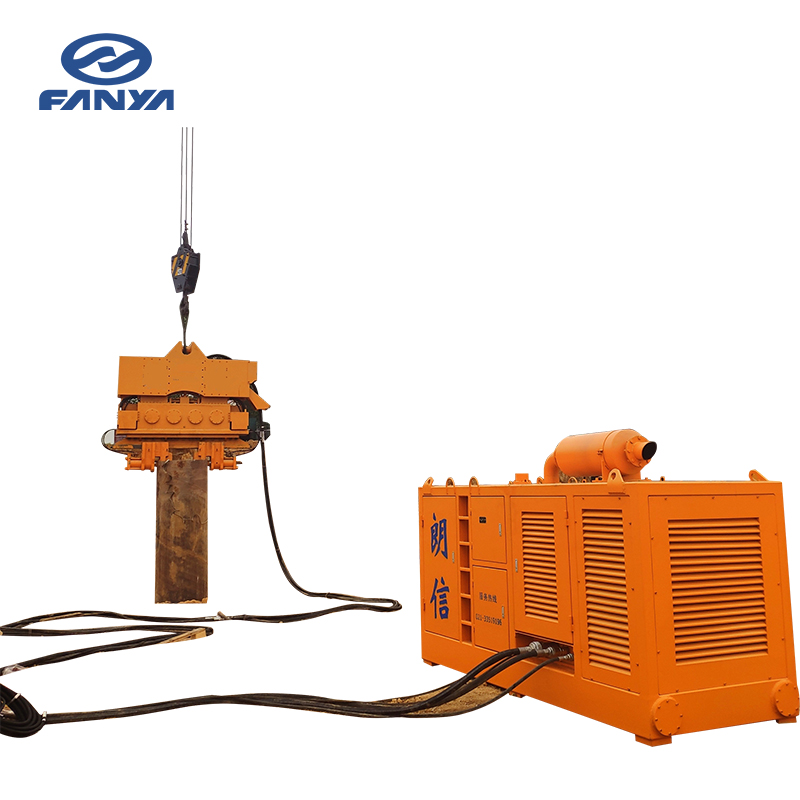 Hydraulic crane frequency vibratory hammers