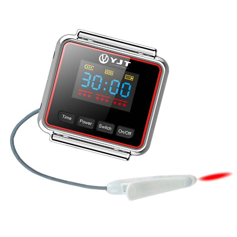 Digital Blood Glucose Pressure Wrist Laser Therapy Watch