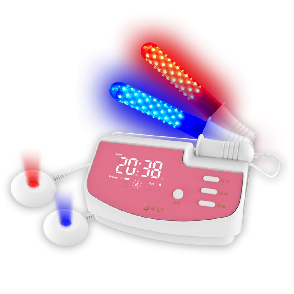 膣刺激バイブレーター赤青LED光線療法膣抗炎症マシン