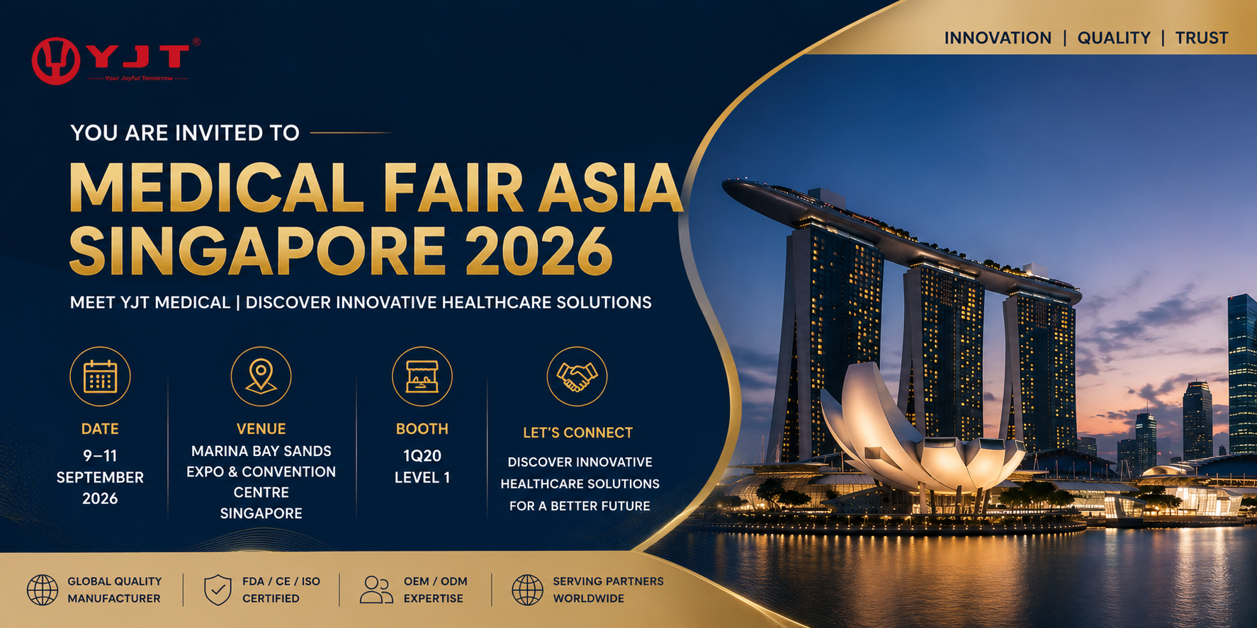 พบกับ YJT ได้ที่งาน MEDICAL FAIR ASIA 2026 ในสิงคโปร์