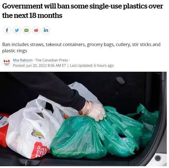 Kanada hat die strengsten umfassenden Plastikverbotsbestimmungen angekündigt, die den Verkauf, die Produktion und den Export vollständig verbieten werden!