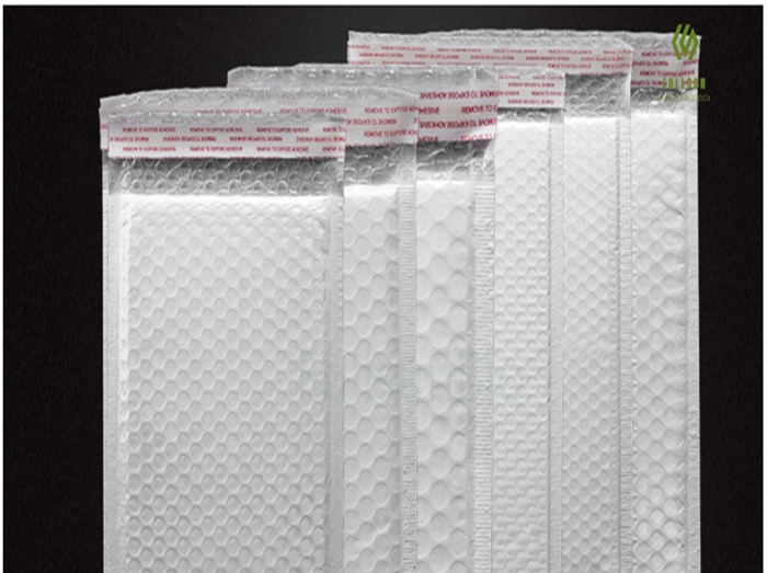 Saco de embalagem de envelope acolchoado com bolhas descartáveis ​​biodegradáveis, sacos de envio expresso