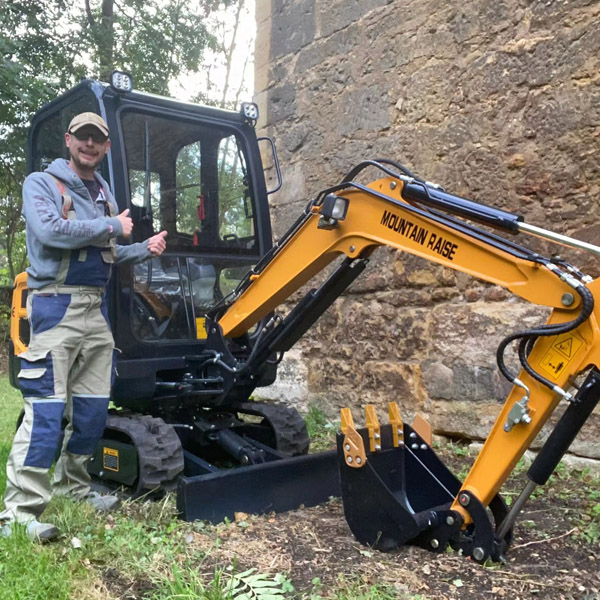 mountain raise mini excavator