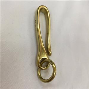 Brass Fish U Hook Loop Key Ring 