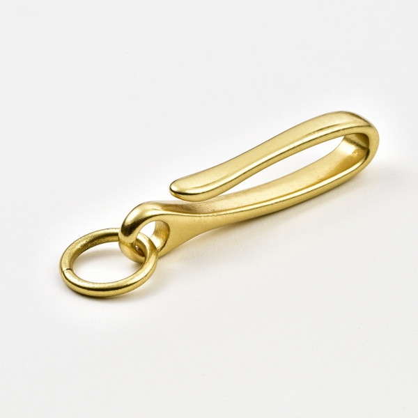 Brass Fish U Hook Loop Key Ring