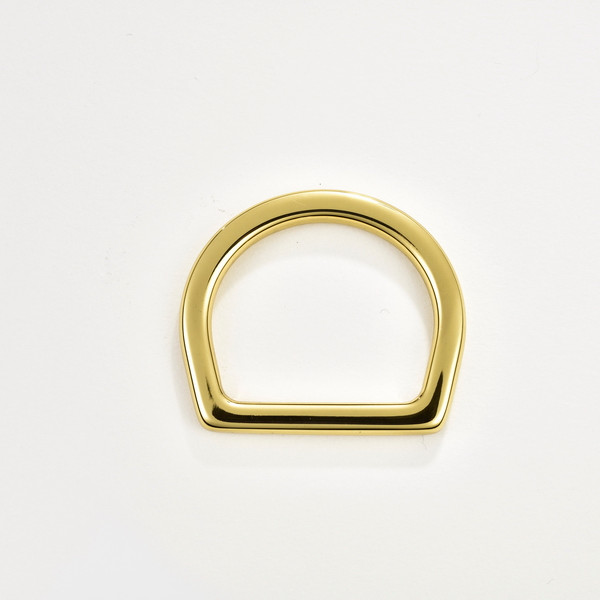 Solid Brass Flat D Ring