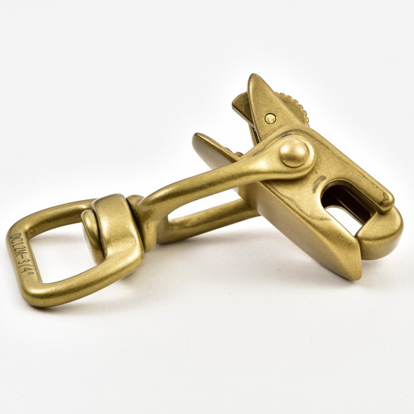 Solid Brass Curved Lobster Clasp 