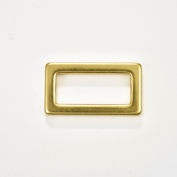 Solid Brass Flat Square Ring