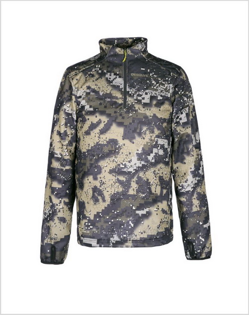 Long Sleeve Hunting Pullover with Desolve Camo