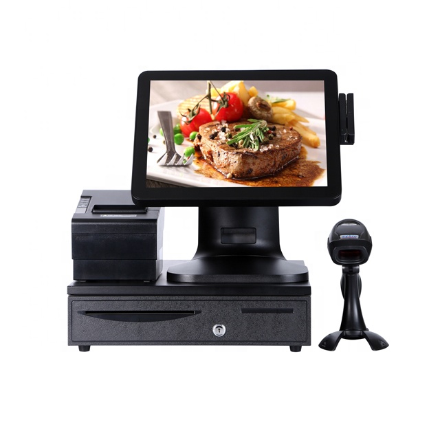 15 Inch Windows/Android POS System Cash Register with VFD Customer Display