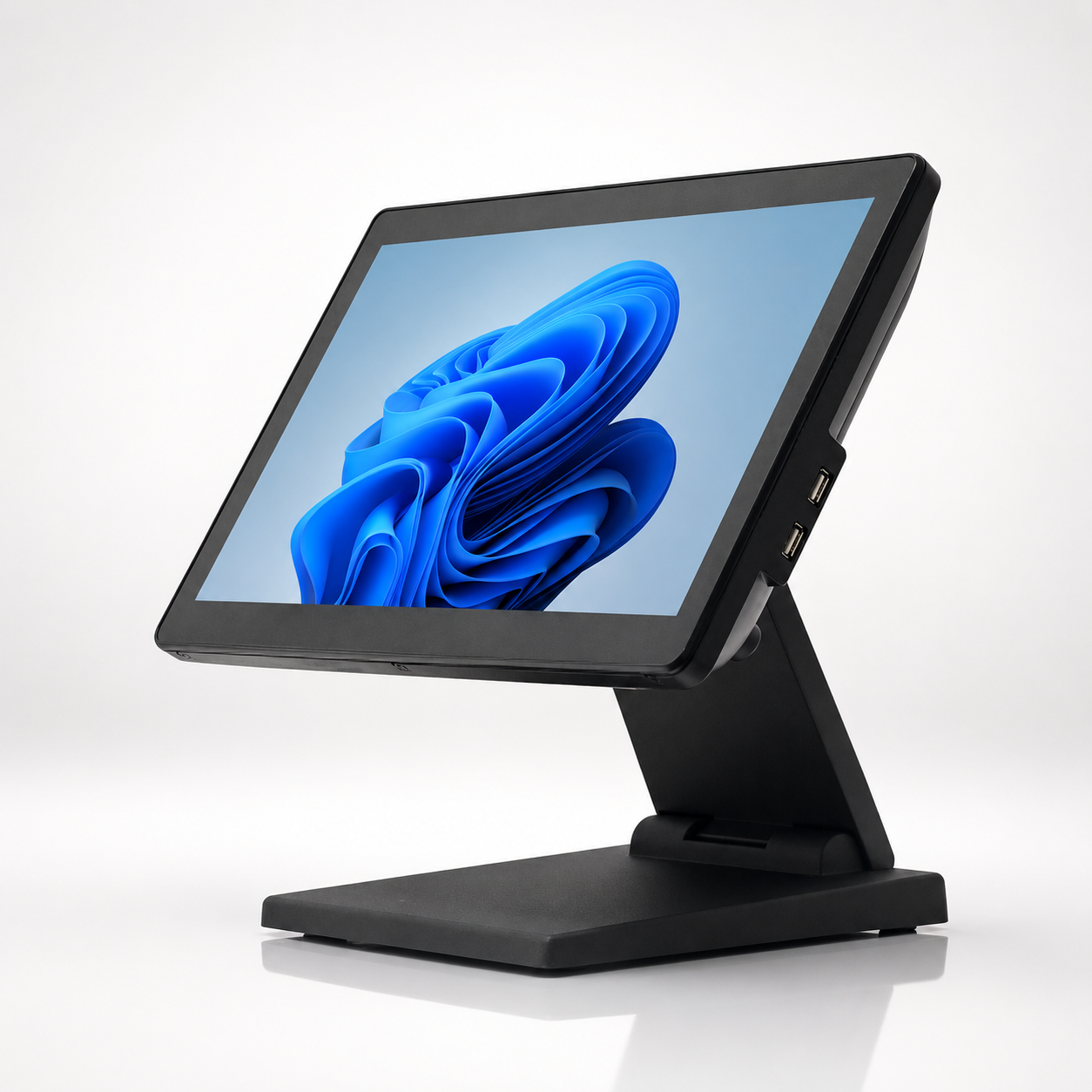 15.6 Inch Touch Screen POS Terminal with Dual-Folding Aluminum Stand
