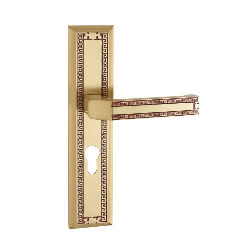Brass Door Handle With Lock