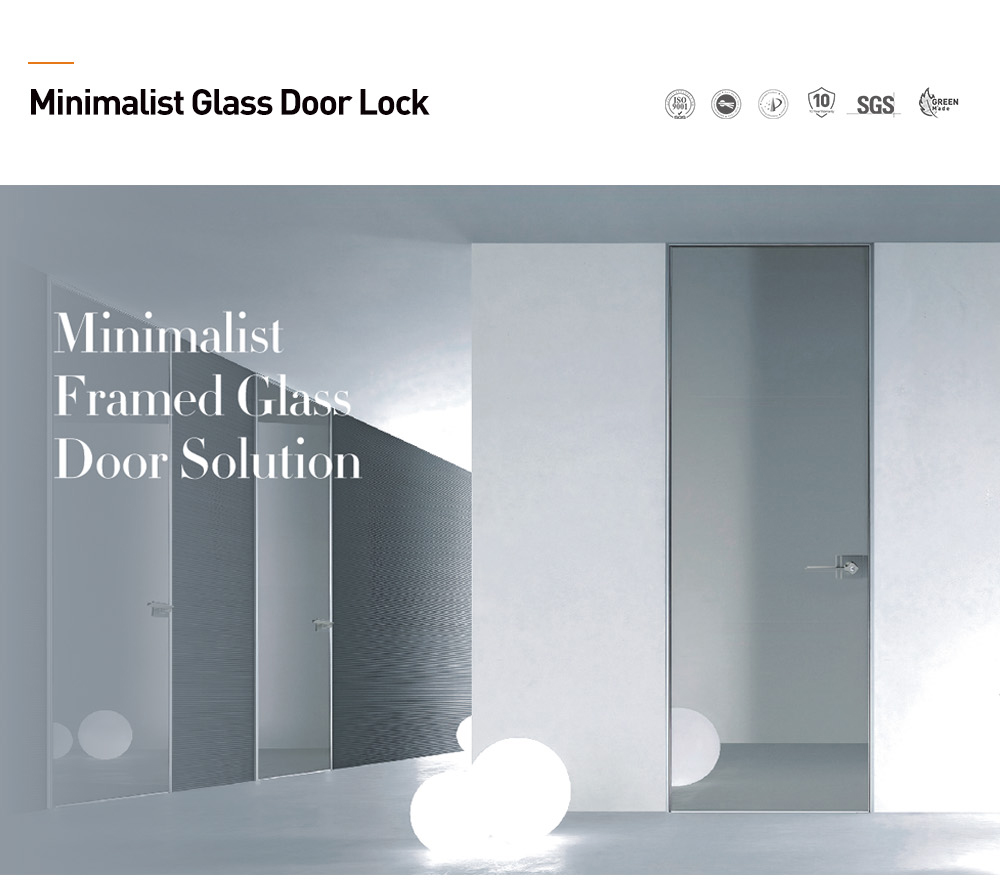 Minimalist Glass Door Lock