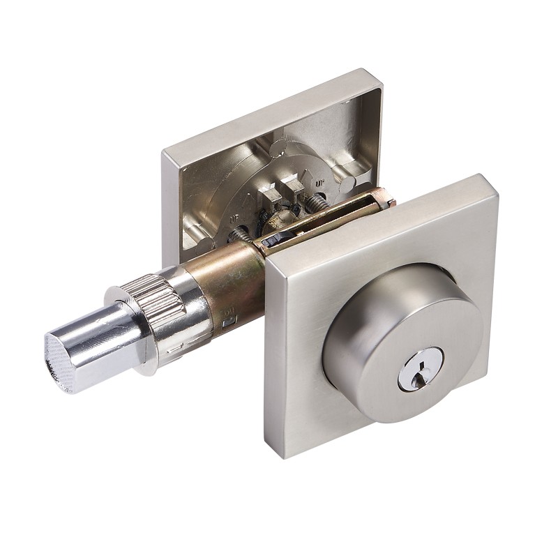 Deadbolt Door Lock On Square Turn And Release Rose