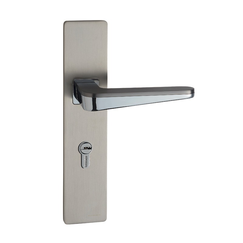Modern Long Panel Door Handle In CP And SN Finish 138-158