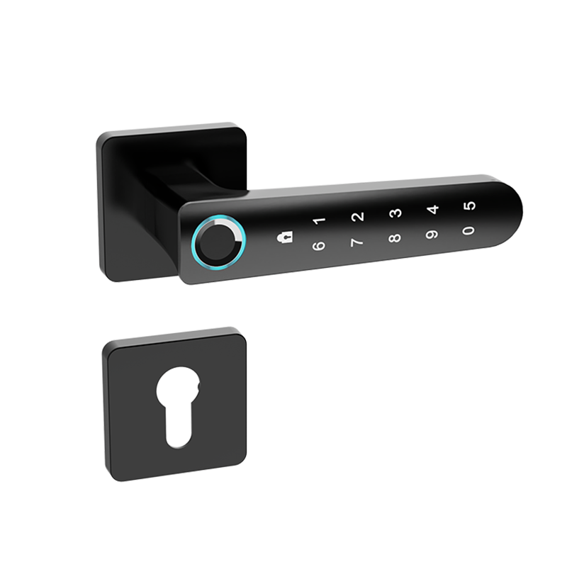 Smart Door Lock Keyless Entry Door Lock Biometric Fingerprint Bluetooth APP Control Lever Security Front 628-688