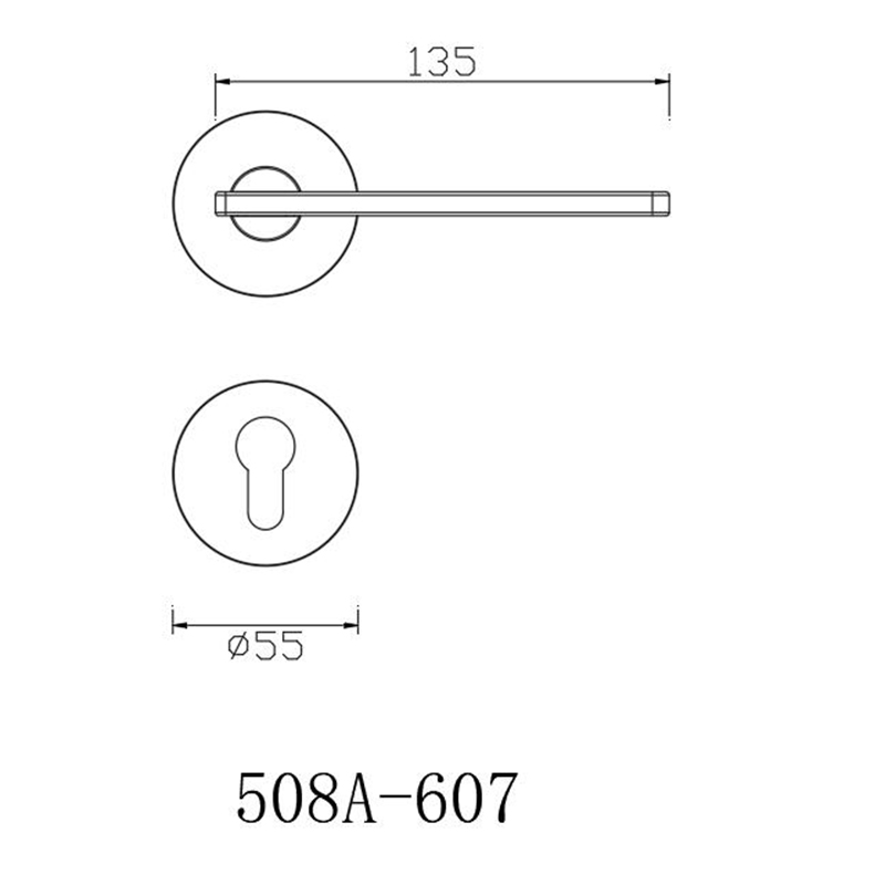 Internal French Door Handles 508A-607