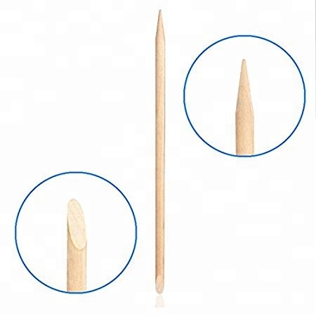 Smooth Surface Strong Cuticle Pusher Remover Wood Pedicure Stick