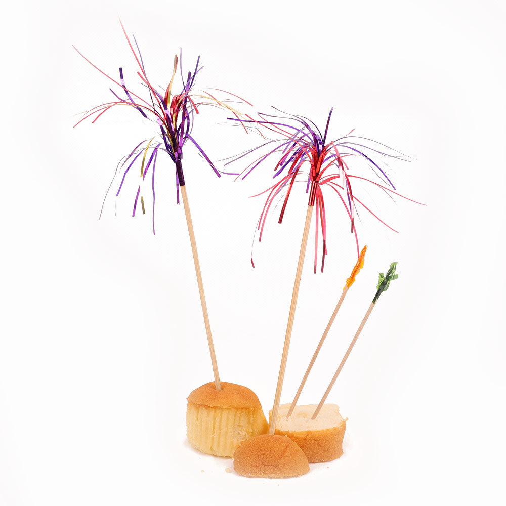 65mm carved decorative Cocktail wooden toothpicks