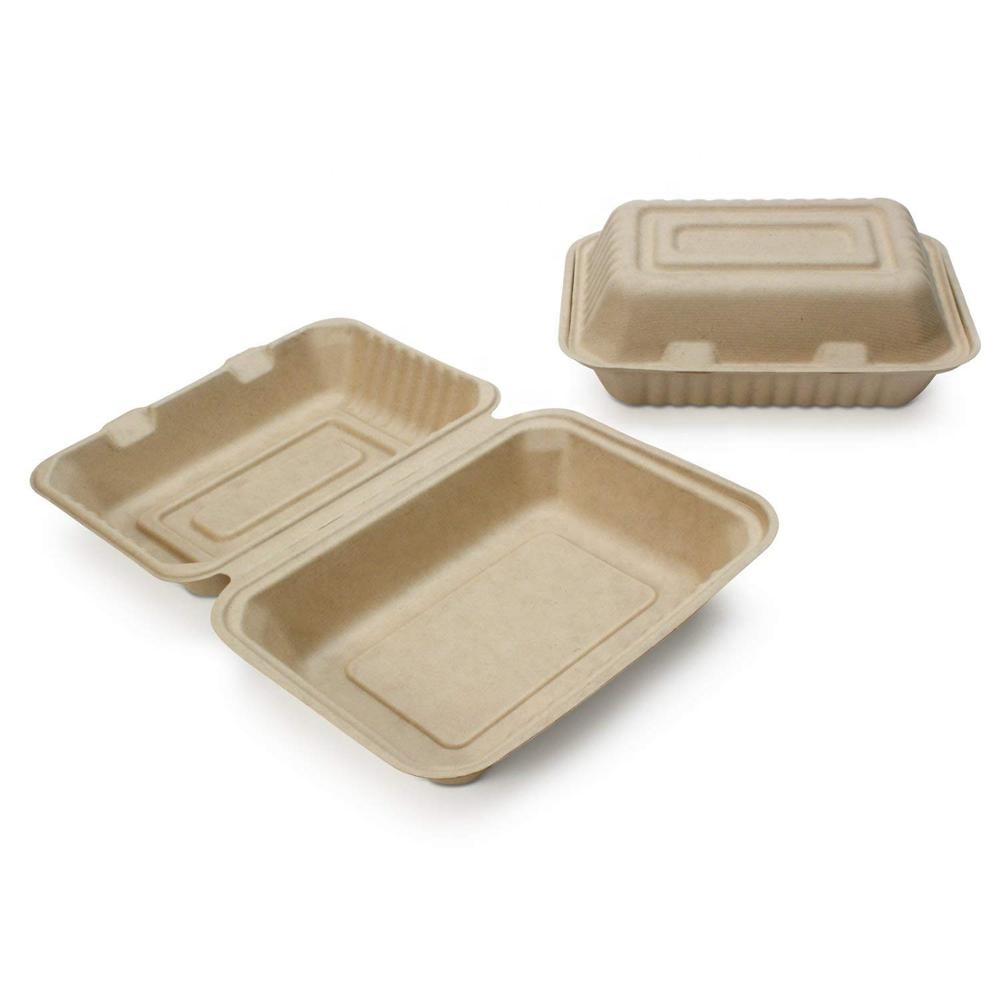 Take Away Single Compartment Plant Fiber Takeout Food Container