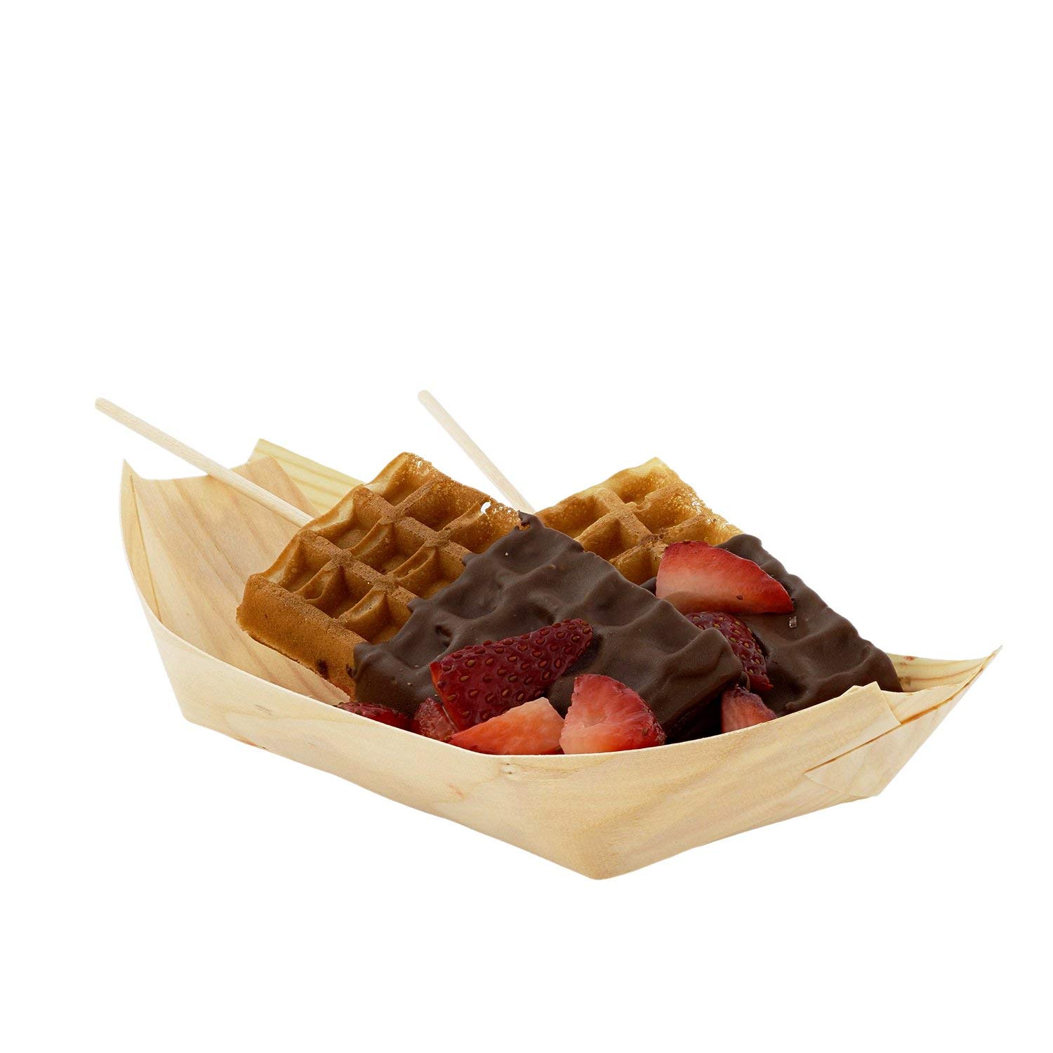 biodegradable wood food boat