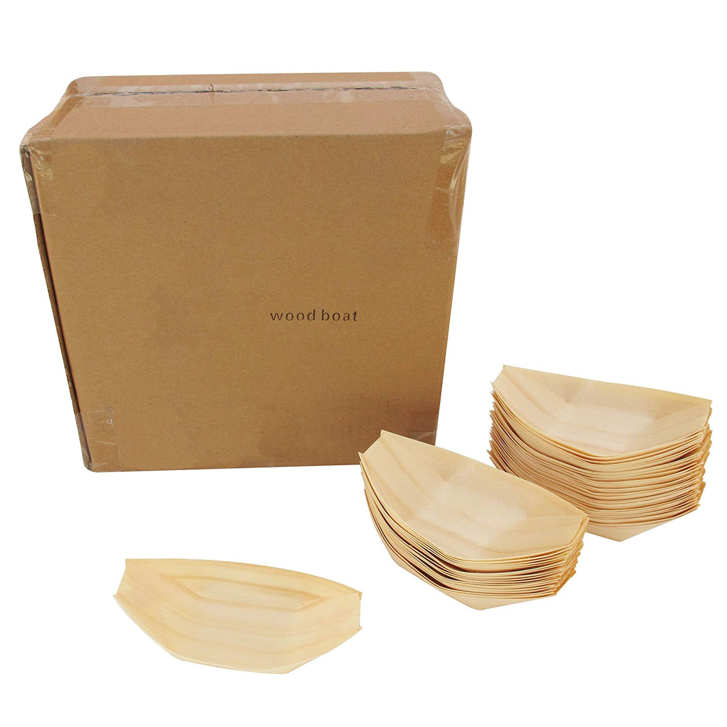 biodegradable wood food boat