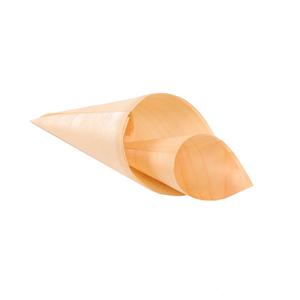 Disposable Handmade Wood Food Cone For Dessert