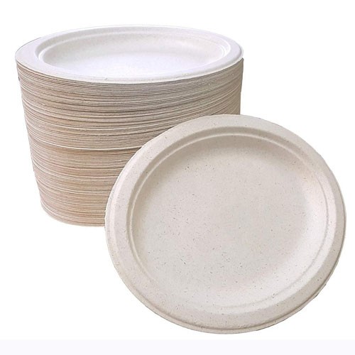 Hot And Cold Food Biodegradable Round Wheatstraw Plate
