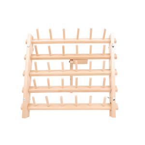 Durable Wall Mounted 90 Spools Wood Thead Rack