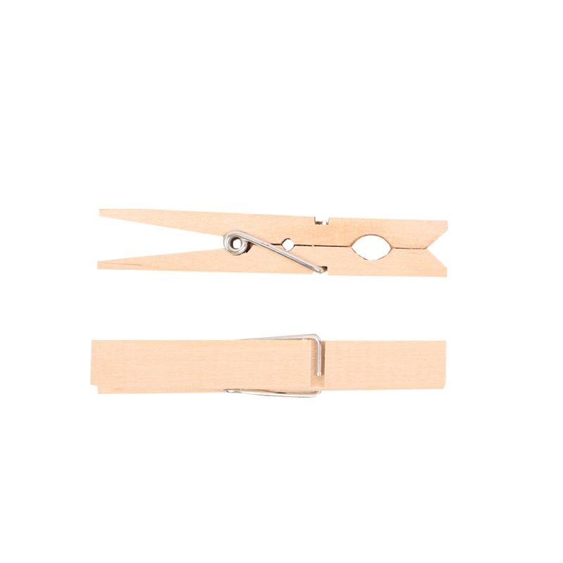 Printing Logo 24 Pcs Wood Clothespin On Paper Card