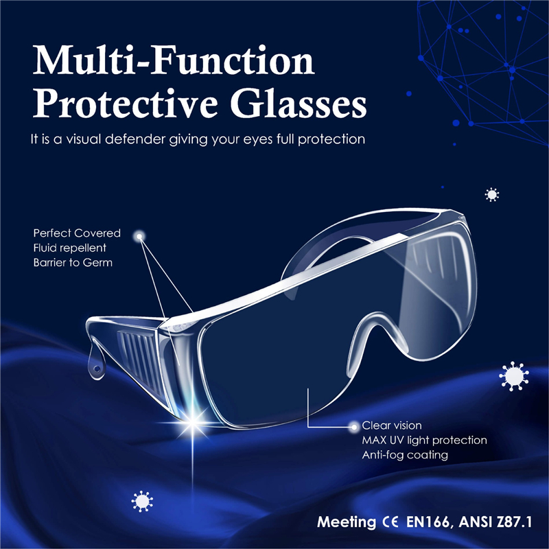 نظارات السلامة المضادة للضباب تفي بمعايير EN166 و ANSI Z87.1