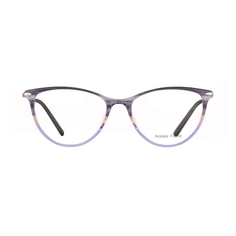 Ladies Cat Eye Shape Acetate Eyeglasses Optical Frames