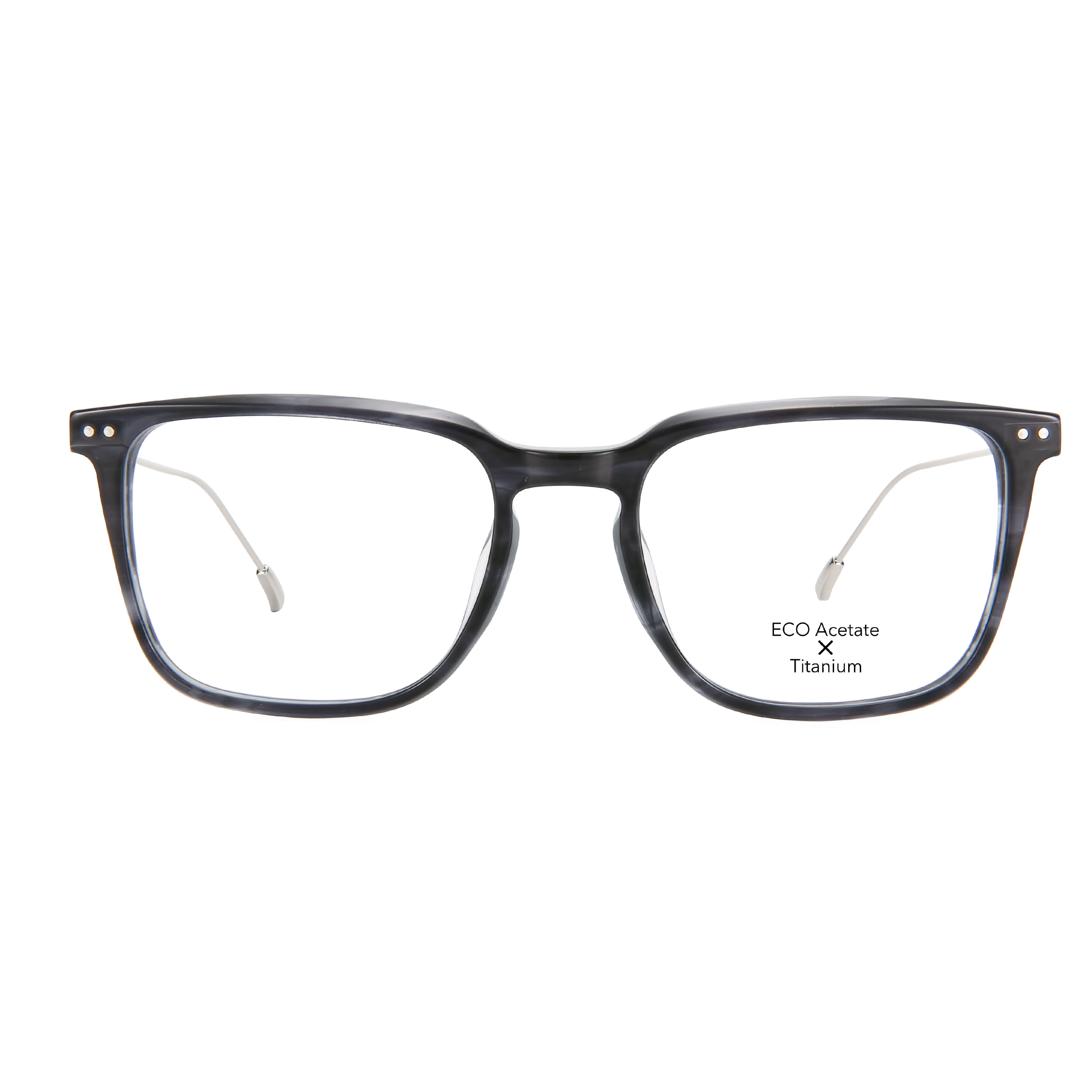 Square Acetate & Titanium Optical Frame - Eco Friendly & Sustainable Eyewear