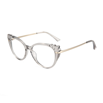 Montures de lunettes à facettes en diamant à la mode en acétate de haute qualité